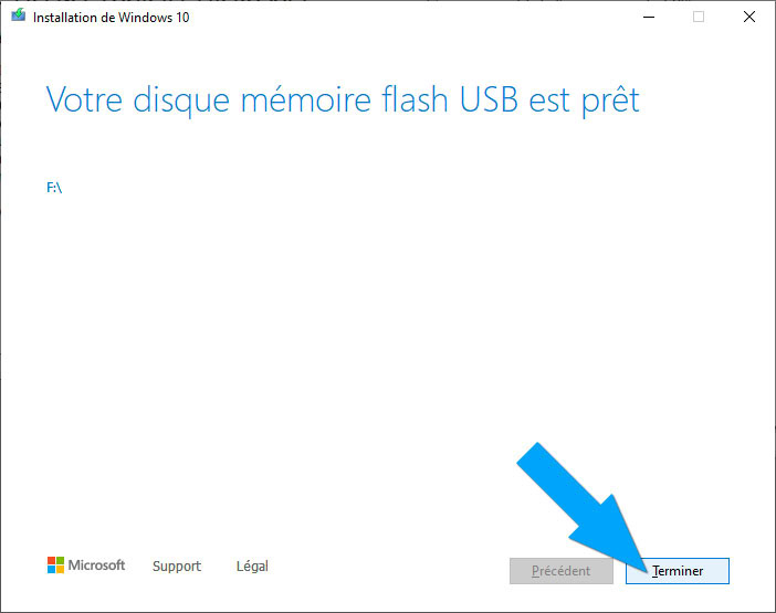 Clé USB bootable Windows 10 prête à l'emploi