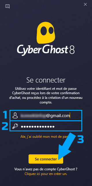 Connexion au VPN CyberGhost depuis un bureau Windows